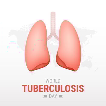 World Tuberculosis day on white background vector