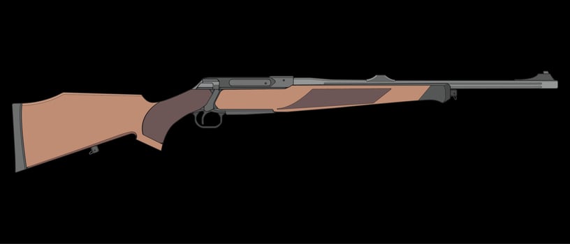 Firearms vector style, Shooting gun, Weapon illustration, Vector Line, Gun illustration, Modern Gun, Military concept, Pistol for training