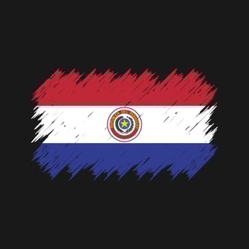 Paraguay Flag Brush. National Flag vector