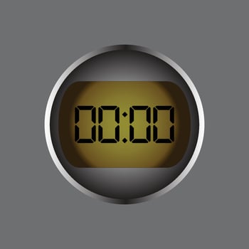 digital timer or digital clock vector illustration