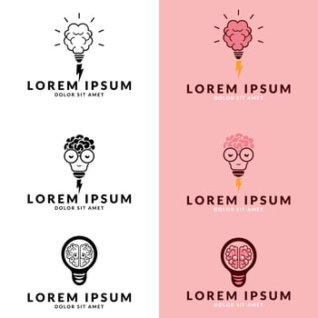 brain bulb icon symbol design. Symbol of creativity, creative idea, mind, thinking. vector
