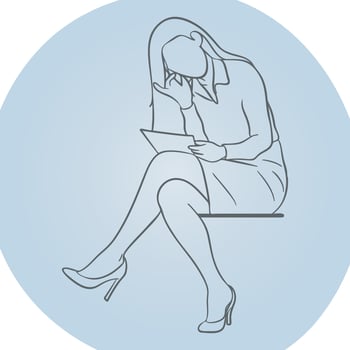 Business Woman Outline. vector