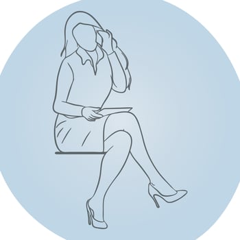 Business Woman Outline. vector