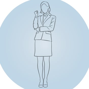 Business Woman Outline. vector
