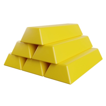 Gold Bars 3D Illustration png