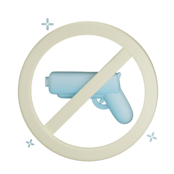 3D stop war weapon illustration with transparent background png