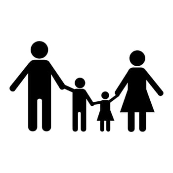 Family icon, family symbol vector illustration