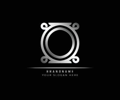 initial letter O logo creative elegant trendy unique artistic silver color  based Alphabet icon logo. vector
