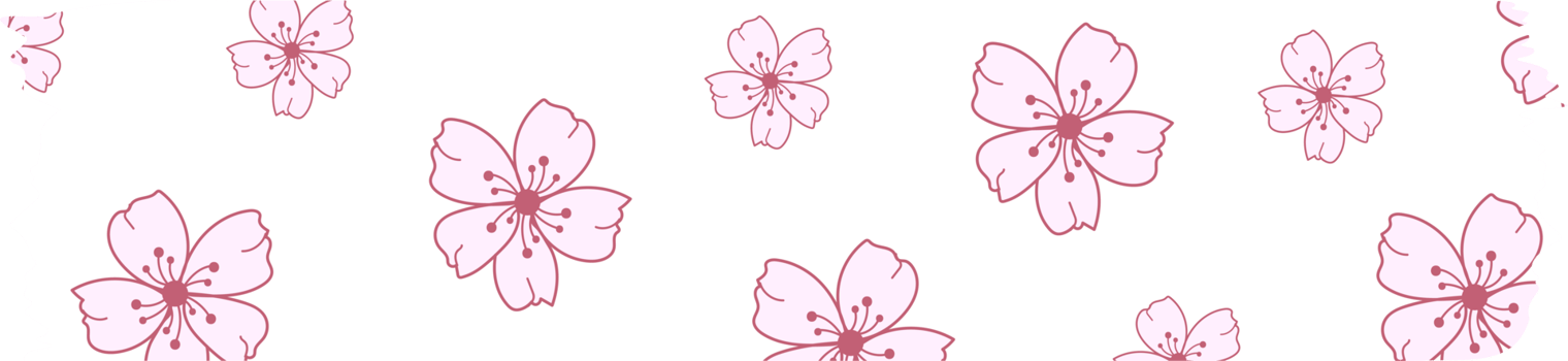 Washi tape with sakura or cherry blossom pattern, Washi tape sakura design illustration png