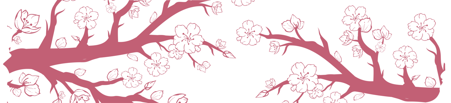 Washi tape with sakura or cherry blossom pattern, Washi tape sakura design illustration png