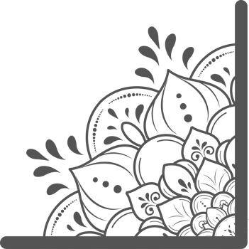 Floral corner shapes, Leaves border frame illustration png