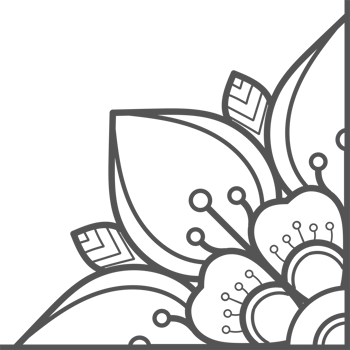 Floral corner shapes, Leaves border frame illustration png