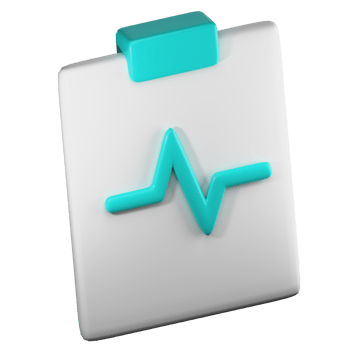 3D Heartbeat Checklist PNG Illustration