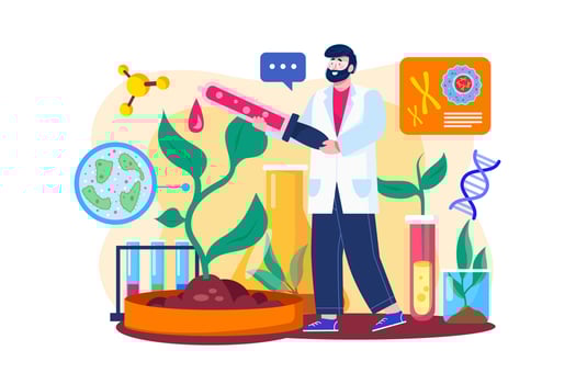 Biological engineer Illustration concept on white background vector