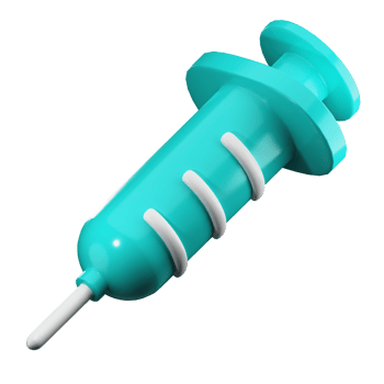 3D Syringe PNG Illustration