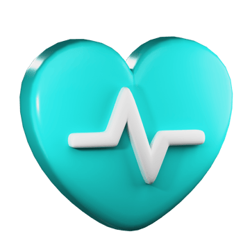 3D Heartbeat PNG Illustration