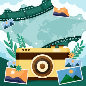 Photography Day Background vector