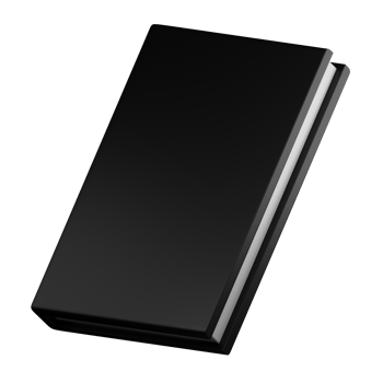 3D Black Book PNG Illustration