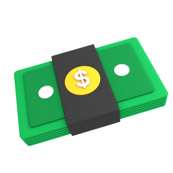 Ecommerce icon dollar money pack 3d illustration png