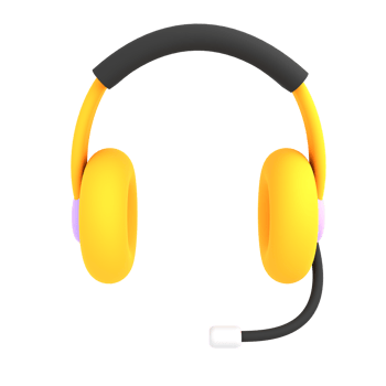 3d yellow headphone illustration ecommerce icon png