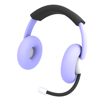 3d cute headphone illustration ecommerce icon png