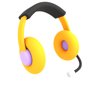 3d yellow headphone illustration ecommerce icon png