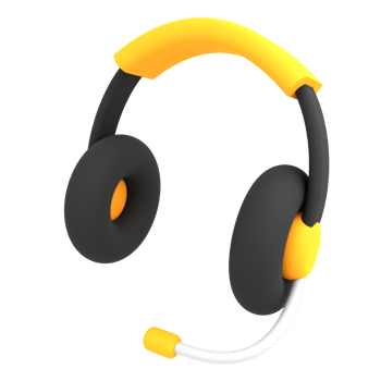 3d black headphone illustration ecommerce icon png