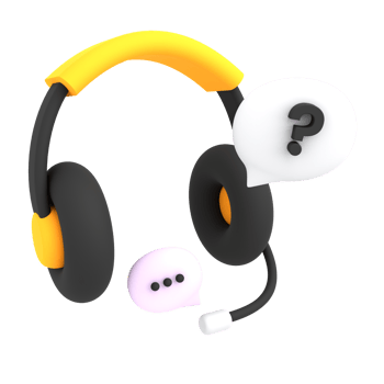 3d customer service with bubble speech and question mark icon ecommerce illustration png