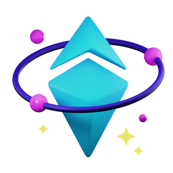3D Ethereum Logo PNG Illustration