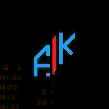 FK letter logo creative design with vector graphic
