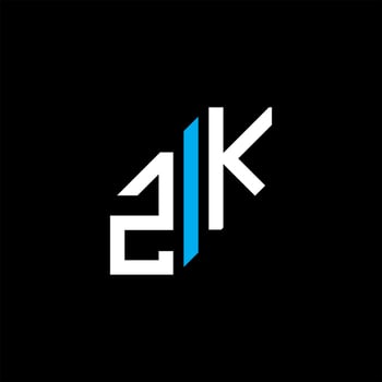 ZK letter logo creative design with vector graphic