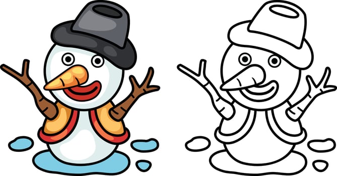 Illustration of educational coloring book vector
