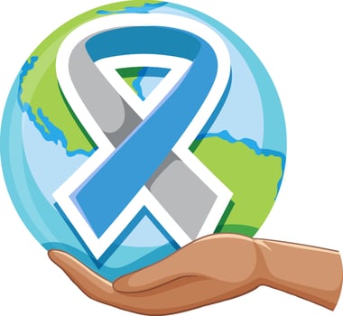 Earth planet with ribbon symbol vector