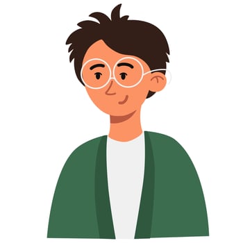 Male portrait. People profile. Perfect for social media and business presentations, user interface, UX, graphic and web design, applications and interfaces. Vector illustration