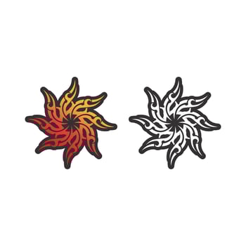 tribal, classic , black, ethnic tattoo icon vector illustration design logo