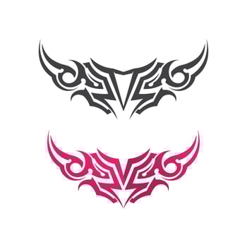 tribal, classic , black, ethnic tattoo icon vector illustration design logo