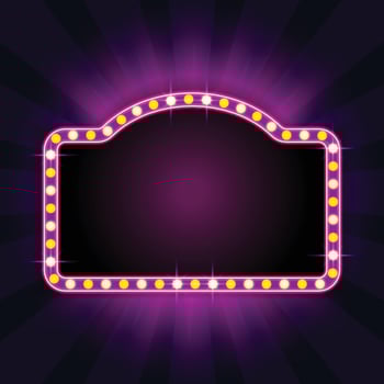 Cinema Retro with Sparking Color vector