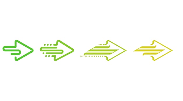 S Monogram Arrow Fast Speed Move Set Collection Logo Design Concept vector