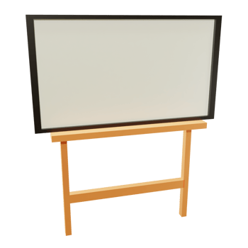 Empty white marker presentation board png