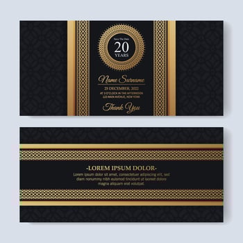 ornament pattern style elegant birthday invitation vector