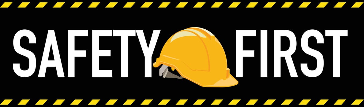 safety first icon vector illustration.