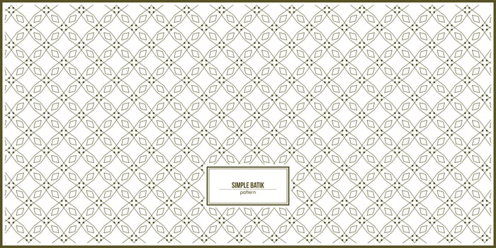 simple batik pattern of line and dots vector
