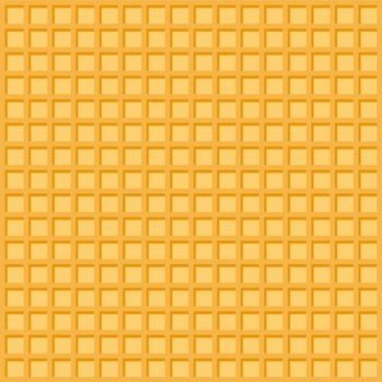 Waffle or wafer seamless pattern background.The texture of sweet dessert.Ice cream cone wallpaper.Baked waffle.Cafe and restaurant menus.Bakery concept.Cartoon vector illustration.Flat design.