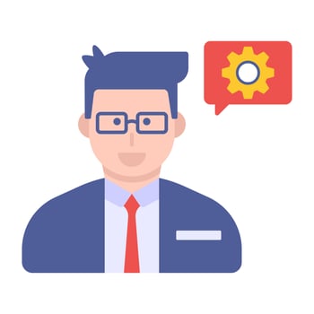 Trendy vector design of business manager