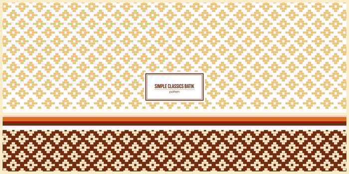 simple brown classic batik pattern vector