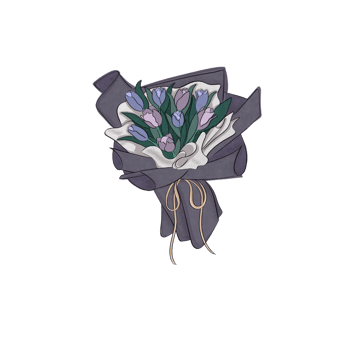 Tulip flower bouquet Pro png