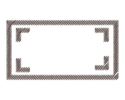 Sketch outline silhouette rectangle line. Geometric figure. vector