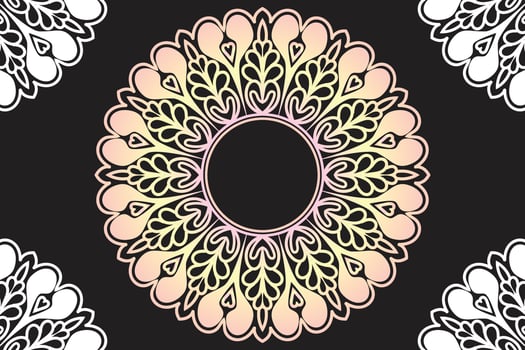 Frame mandala design. Mandala pattern background design. vector