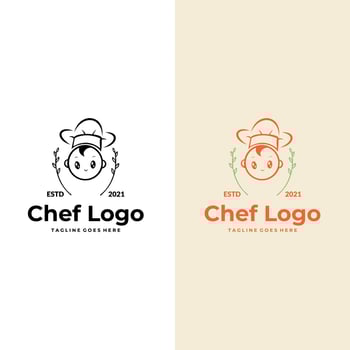 Restaurant Logo Template. Chef Cook Hat Symbol. suitable for company logo, print, digital, icon, apps, and other marketing material purpose. vector