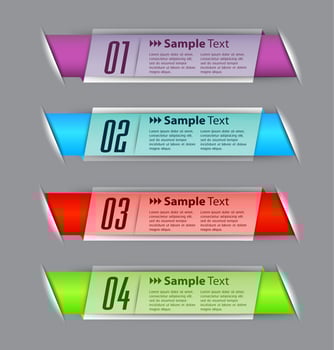 Colorful 4-step Infographic vector